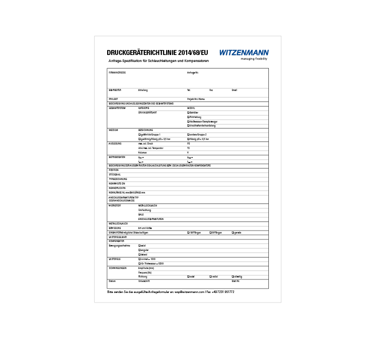 Preview Enquiry form hose assemblies expansion joints pressure equipment 2014/68/EU Product Teaserslider